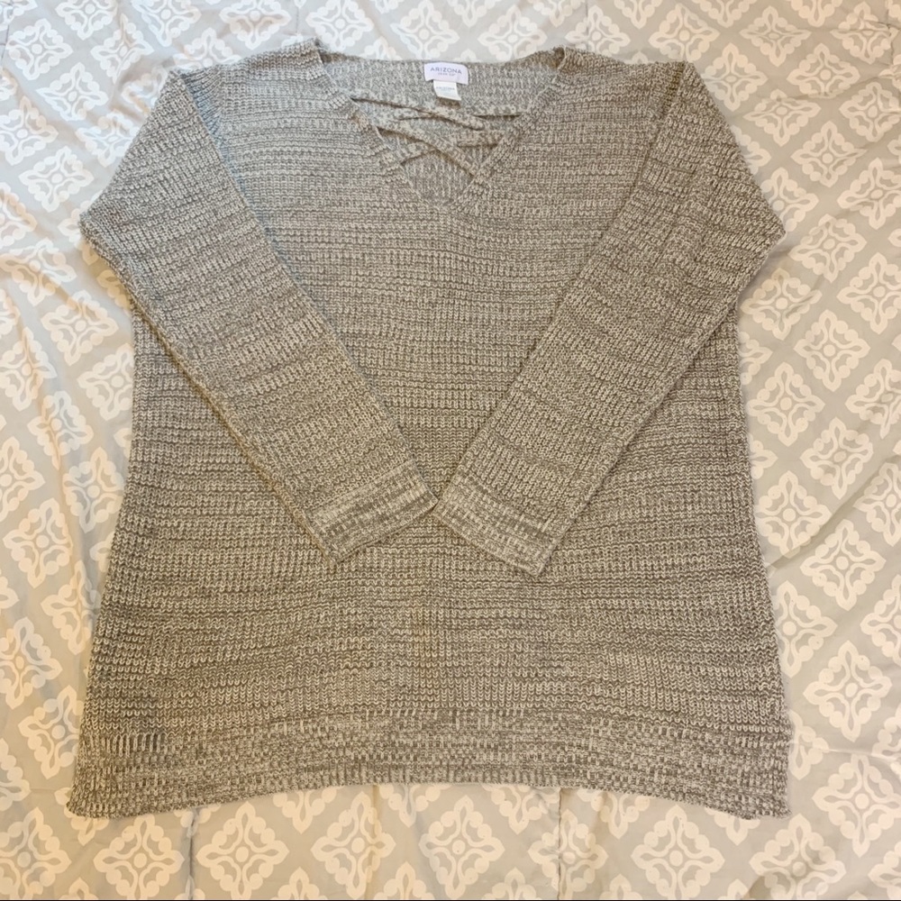 🍓Grey Tunic Sweater